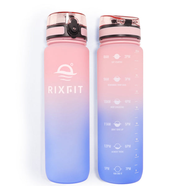 32oz Rixfit Water Bottle (Pink Blue Gradient)