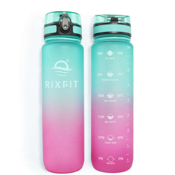 32oz Rixfit Water Bottle (Green Purple Gradient)