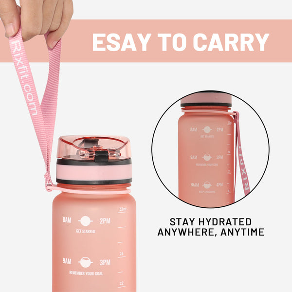 32oz Rixfit Water Bottle (Pink)