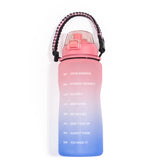 64oz Water Bottle (Pink Blue Gradient)