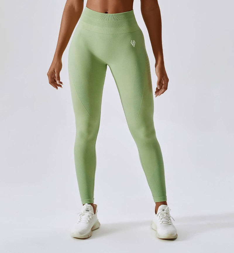 Air Flow Seamless Training Leggings-Celadon
