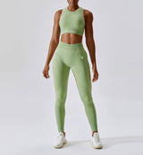 Air Flow Seamless Training Leggings-Celadon