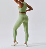 Air Flow Seamless Training Leggings-Celadon