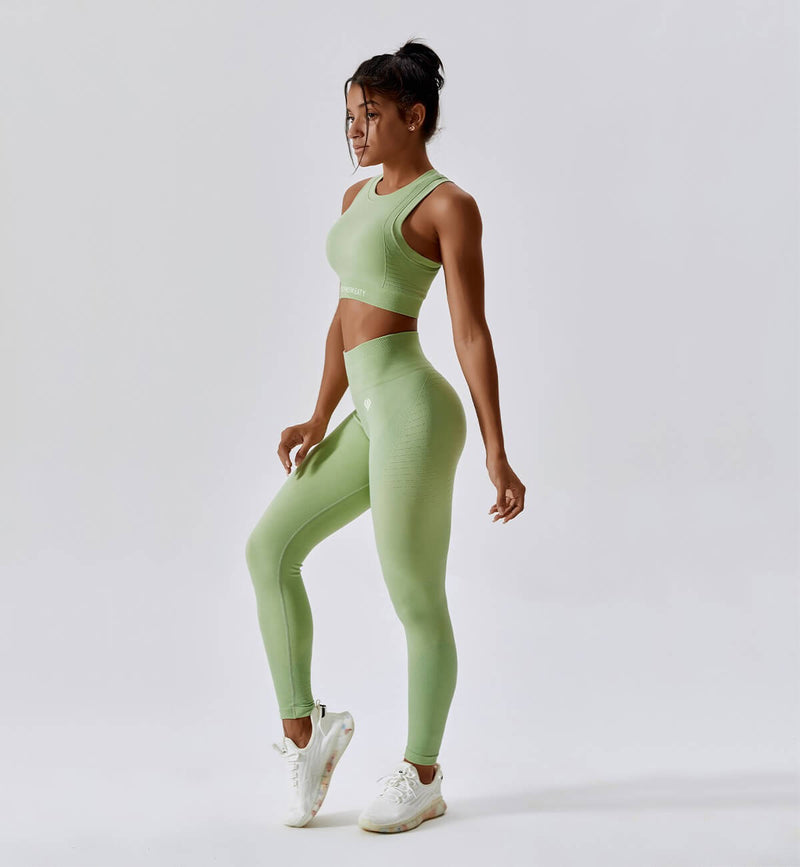 Air Flow Seamless Training Leggings-Celadon