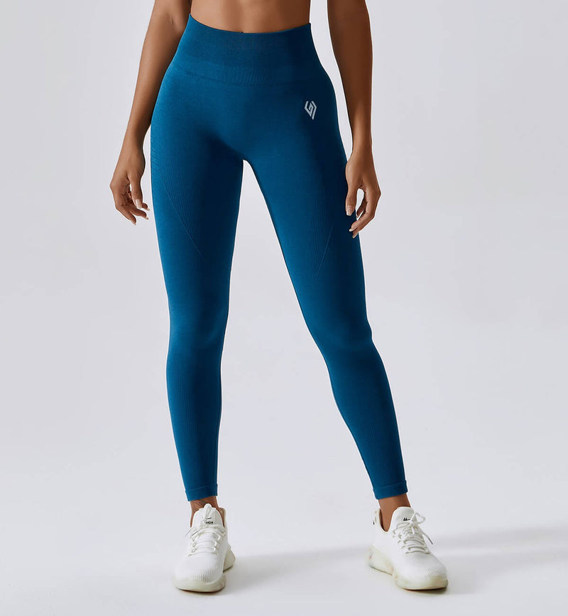 Air Flow Seamless Training Leggings-Lapis Lazuli