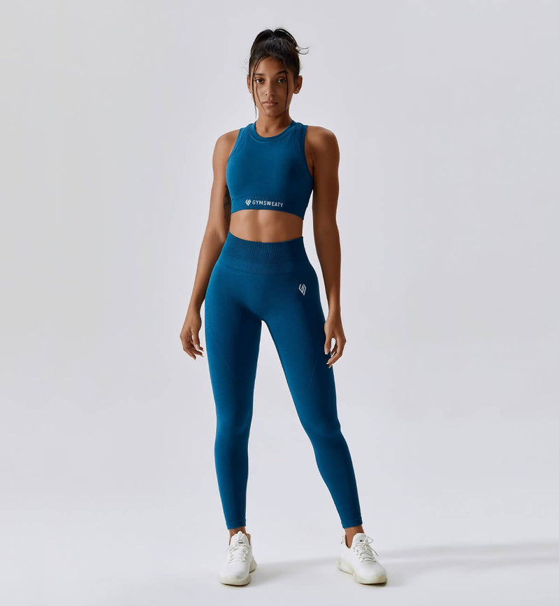 Air Flow Seamless Training Leggings-Lapis Lazuli