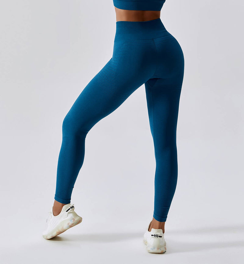 Air Flow Seamless Training Leggings-Lapis Lazuli
