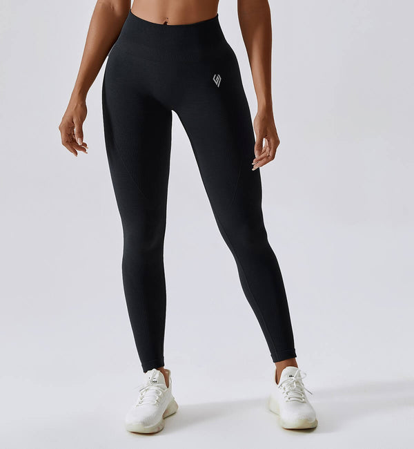 Air Flow Seamless Training Leggings-Obsidian