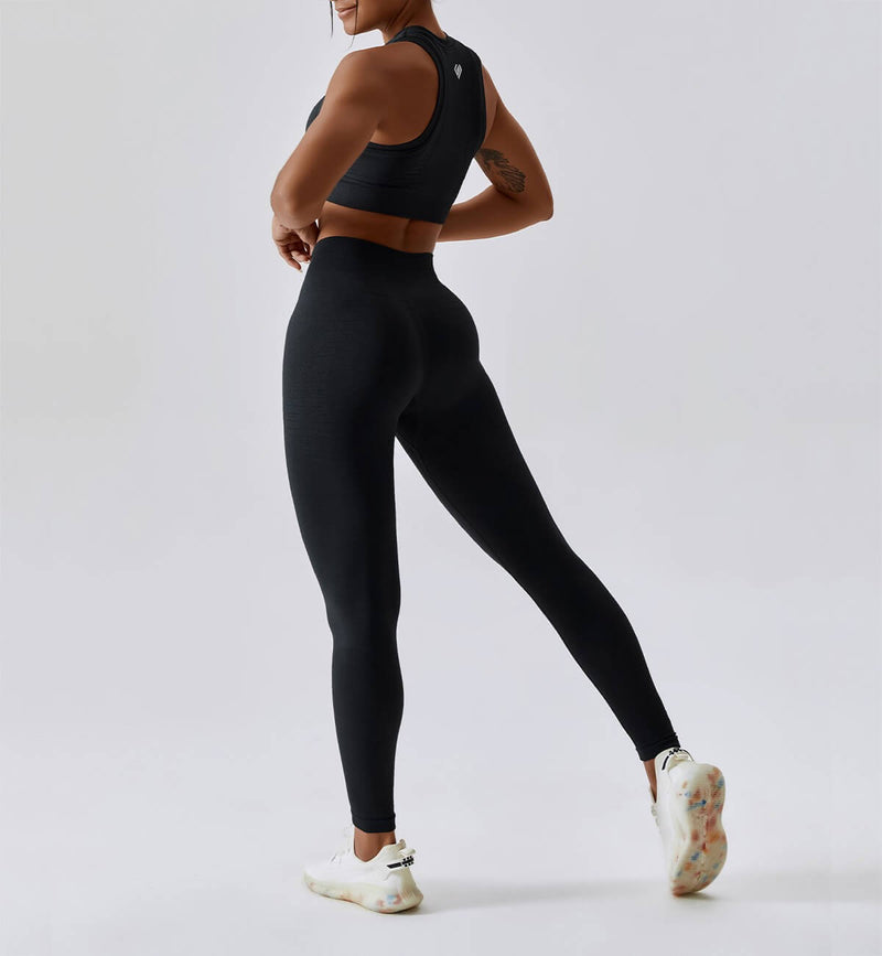 Air Flow Seamless Training Leggings-Obsidian