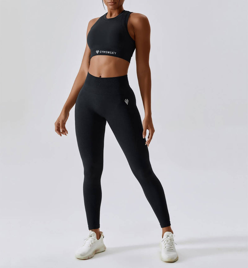 Air Flow Seamless Training Leggings-Obsidian