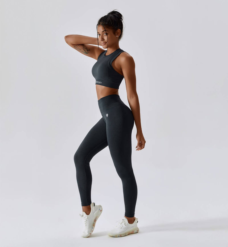 Air Flow Seamless Training Leggings-Shadow Gray