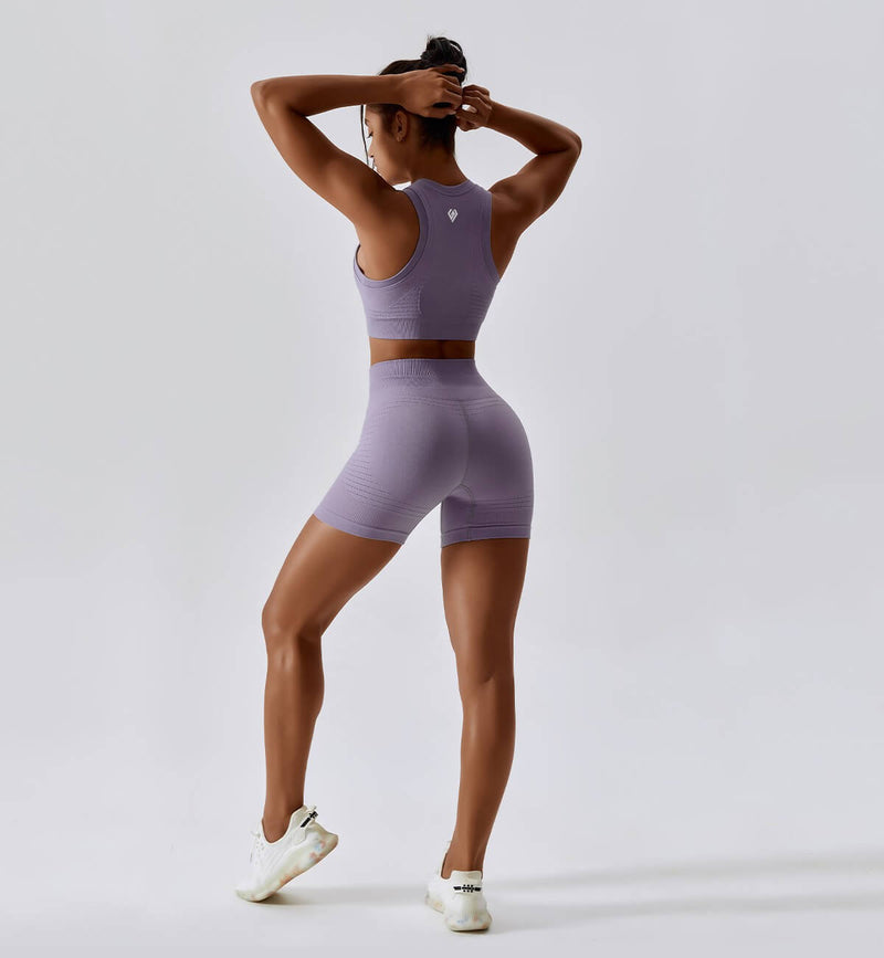 Air Flow Seamless Training Shorts-Lavender