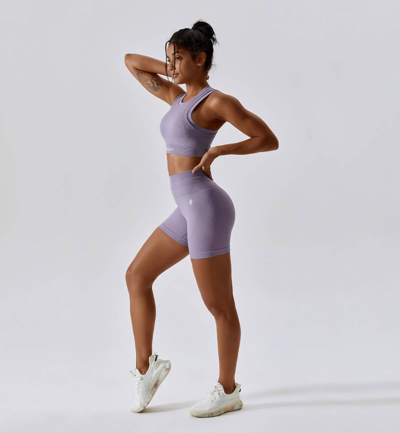 Air Flow Seamless Training Shorts-Lavender