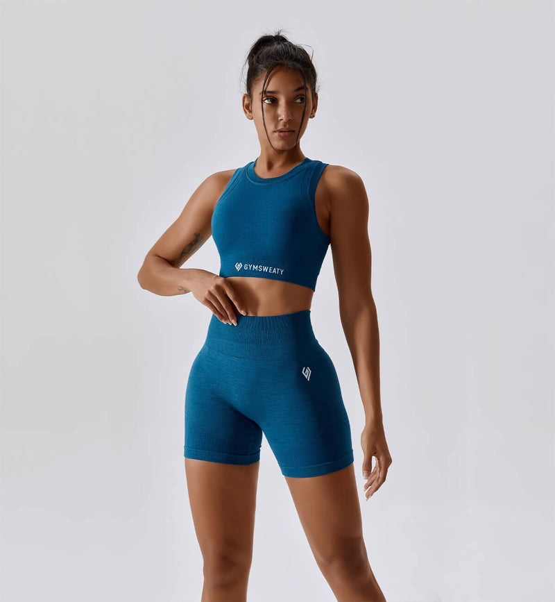 Air Flow Training Cropped Tank-Lapis Lazuli