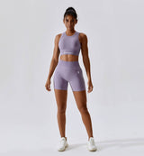 Air Flow Training Cropped Tank-Lavender