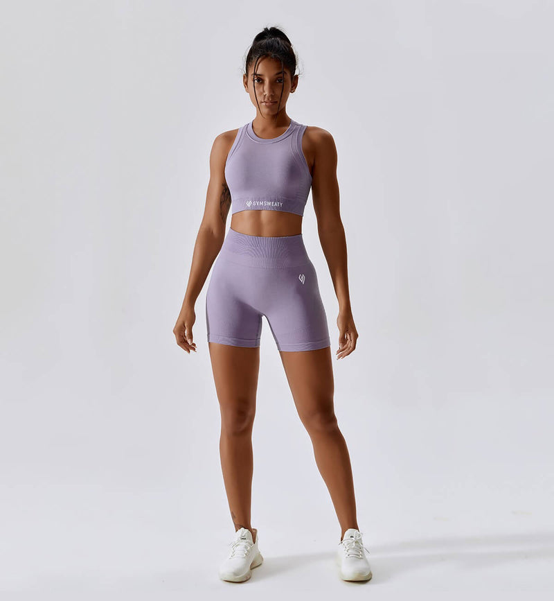 Air Flow Training Cropped Tank-Lavender