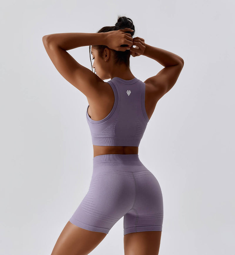 Air Flow Training Cropped Tank-Lavender
