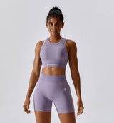 Air Flow Training Cropped Tank-Lavender