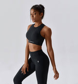 Air Flow Training Cropped Tank-Obsidian