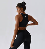 Air Flow Training Cropped Tank-Obsidian
