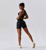 Air Flow Training Cropped Tank-Obsidian