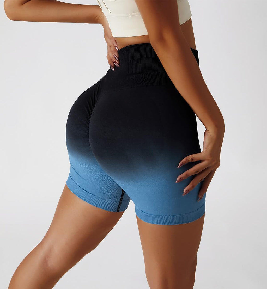 Ombre Scrunch Butt Lifting Seamless Shorts Gymsweaty