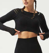 Brisk Like Me Mesh Seamless Crop Top