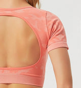 Fancy World Sexy Back Cropped Yoga Short Sleeve