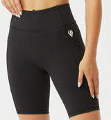 High Waisted Seamless Shorts With Pockets