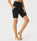 High Waisted Seamless Shorts With Pockets