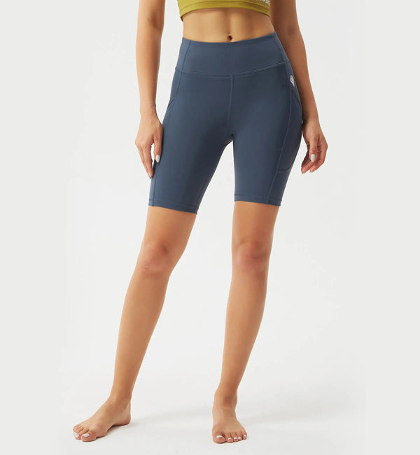 High Waisted Seamless Shorts With Pockets