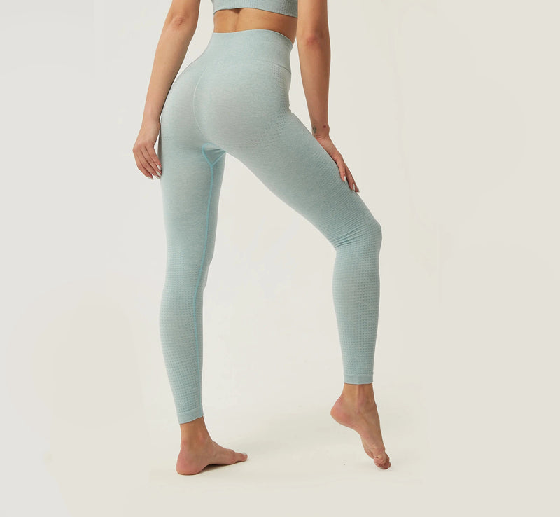 Waistband High Rise Seamless Leggings - Heather