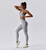 Revive Scrunch Butt Leggings-White Smoke