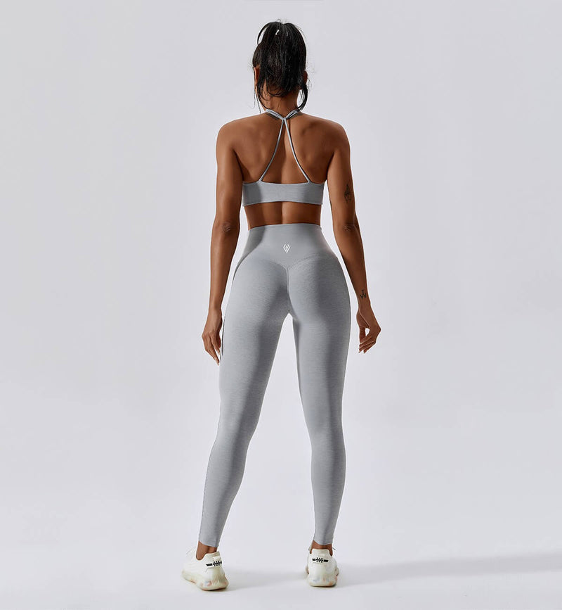 Revive Scrunch Butt Leggings-White Smoke