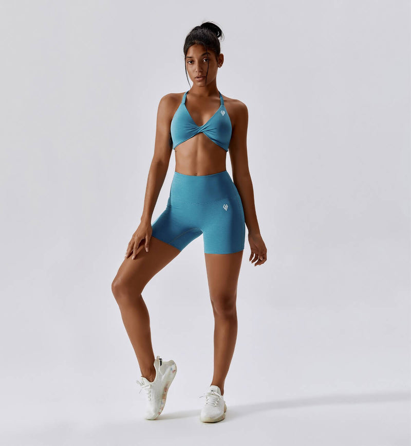 Revive Scrunch Butt Shorts-Cerulean
