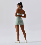 Revive Scrunch Butt Shorts-Shelduck Blue
