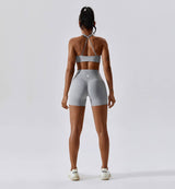 Revive Scrunch Butt Shorts-White Smoke