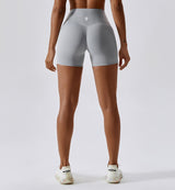 Revive Scrunch Butt Shorts-White Smoke