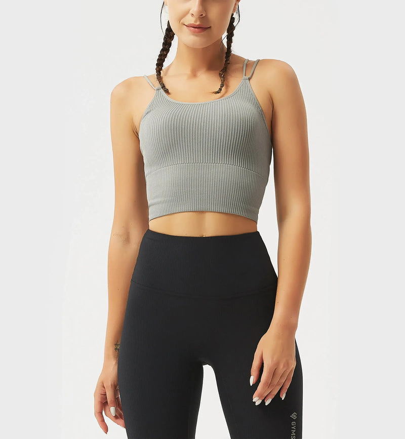 Seamless Ribbed Sports Bra