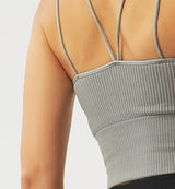 Seamless Ribbed Sports Bra