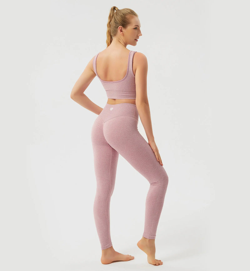 Butt Lifting Seamless Ribbed Leggings – Gymsweaty