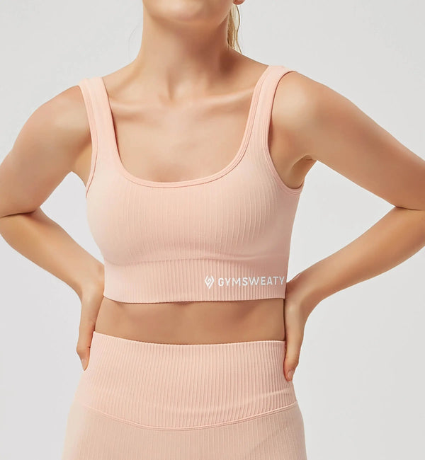 Seamless Ribbed Sports Bra