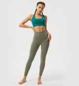 High Rise Leggings With Back Pocket