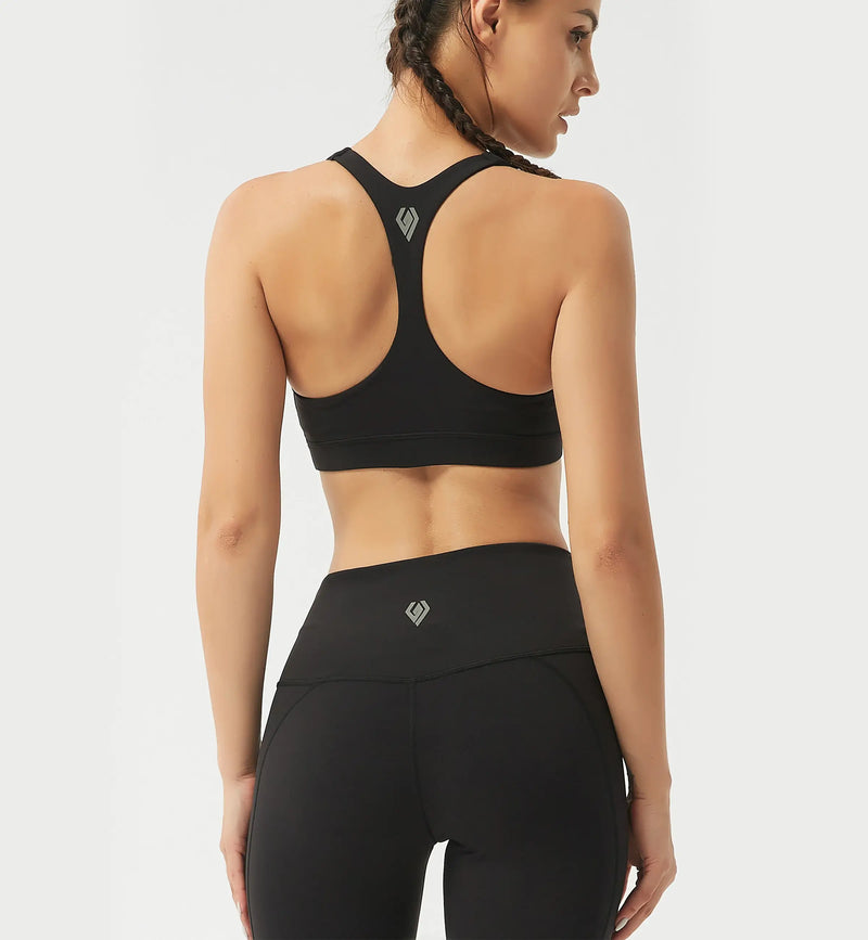 Brisk Like Me Sexy Back High Support Sports Bra