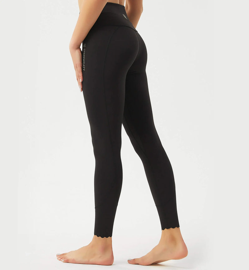 Gymsweaty Wave-Edge Hem Leggings