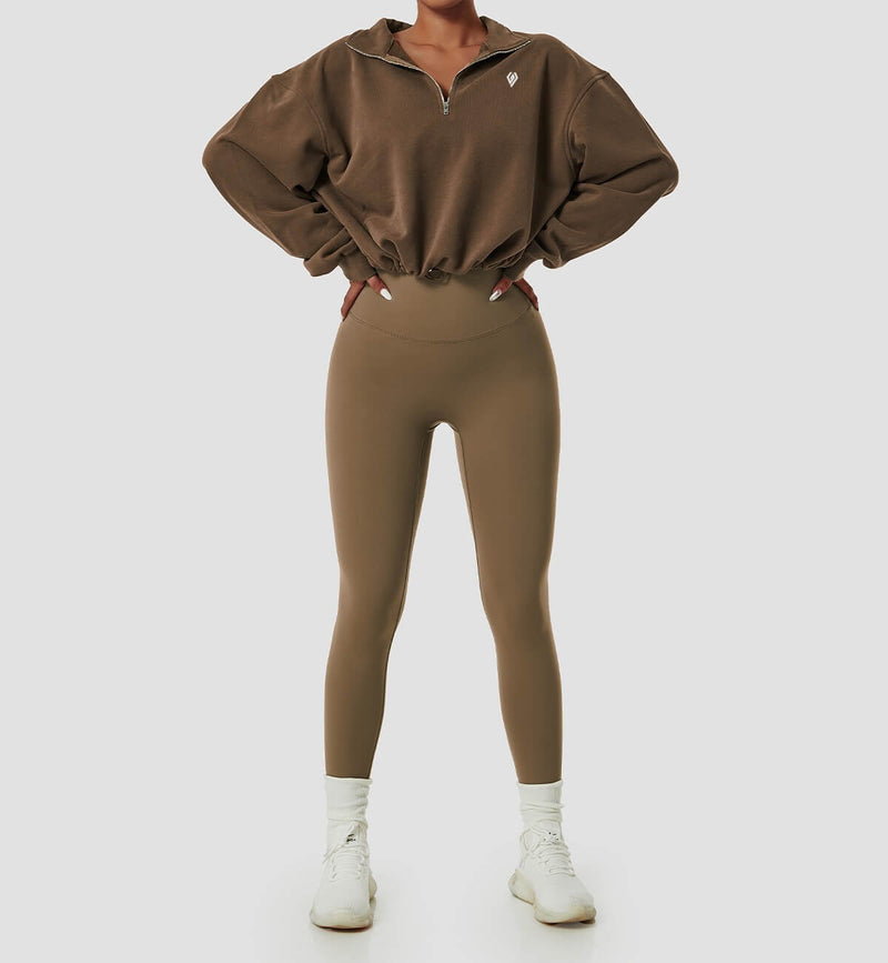 Zipper Lapel Sweats