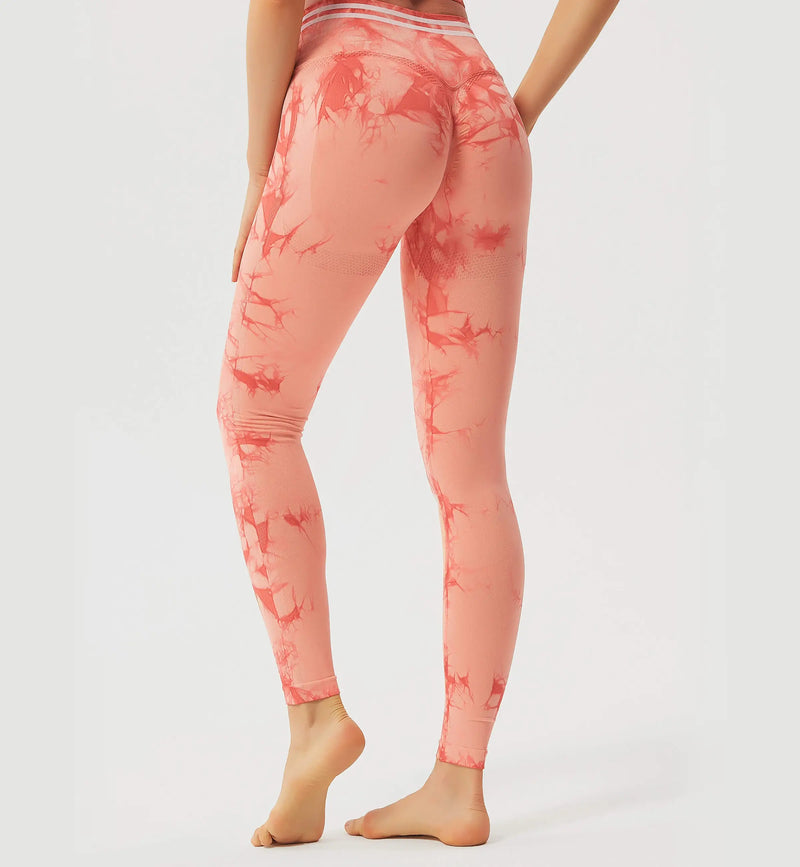 Tie Dye Blossom Seamless Leggings