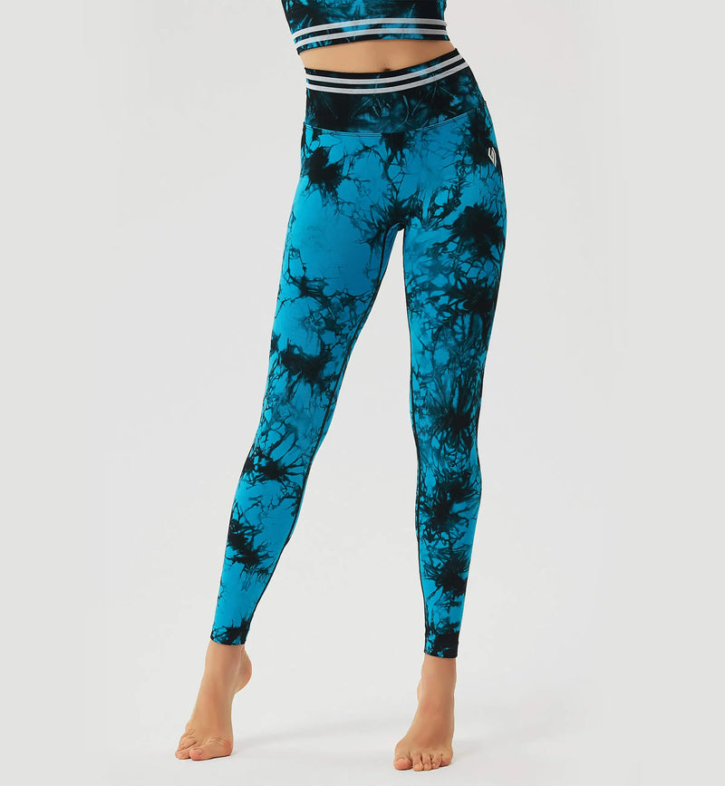 Tie Dye Blossom Seamless Leggings