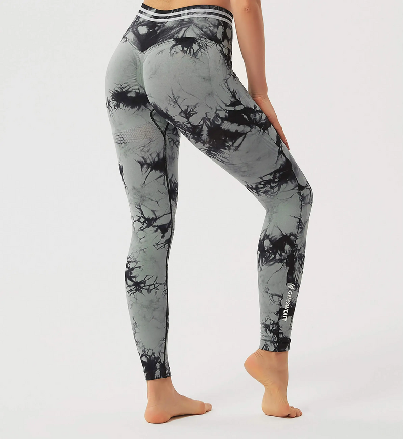 Tie Dye Blossom Seamless Leggings